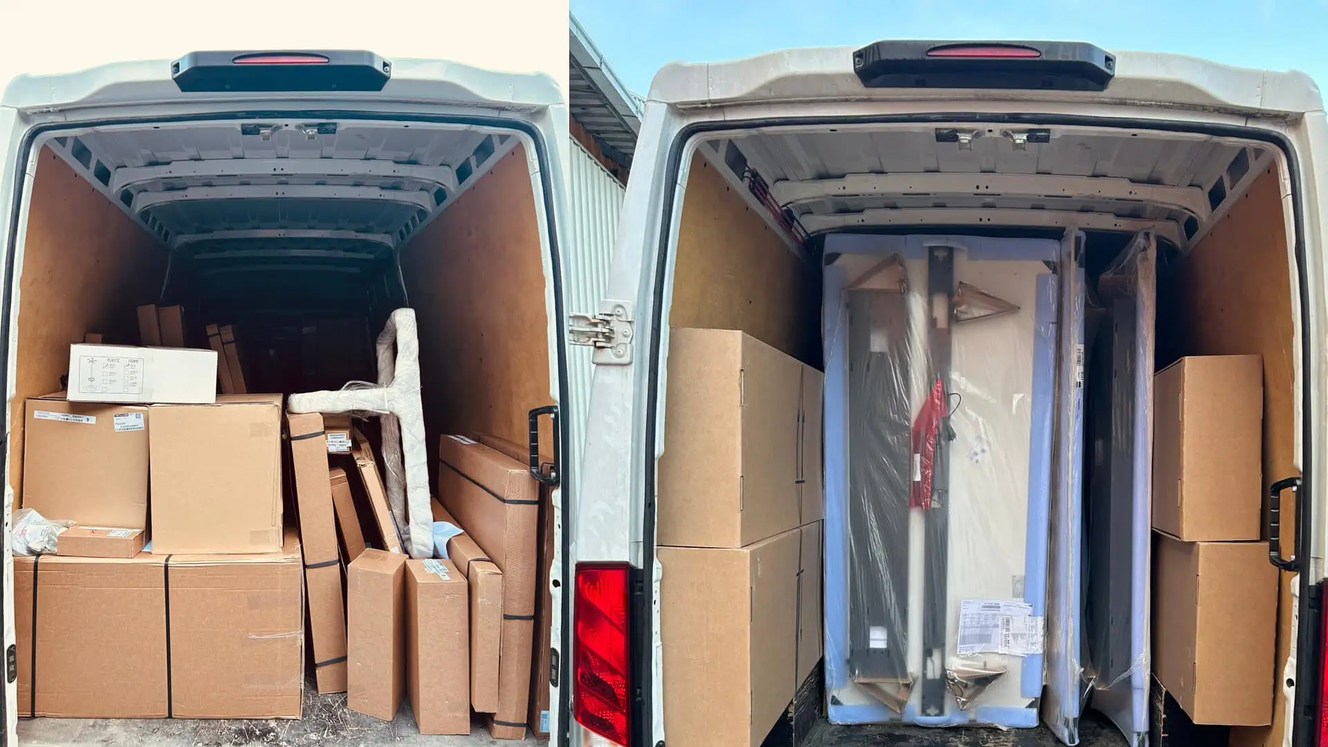 Kombi prijevoz - osoba priprema kutije za dostavu i radi popis inventara