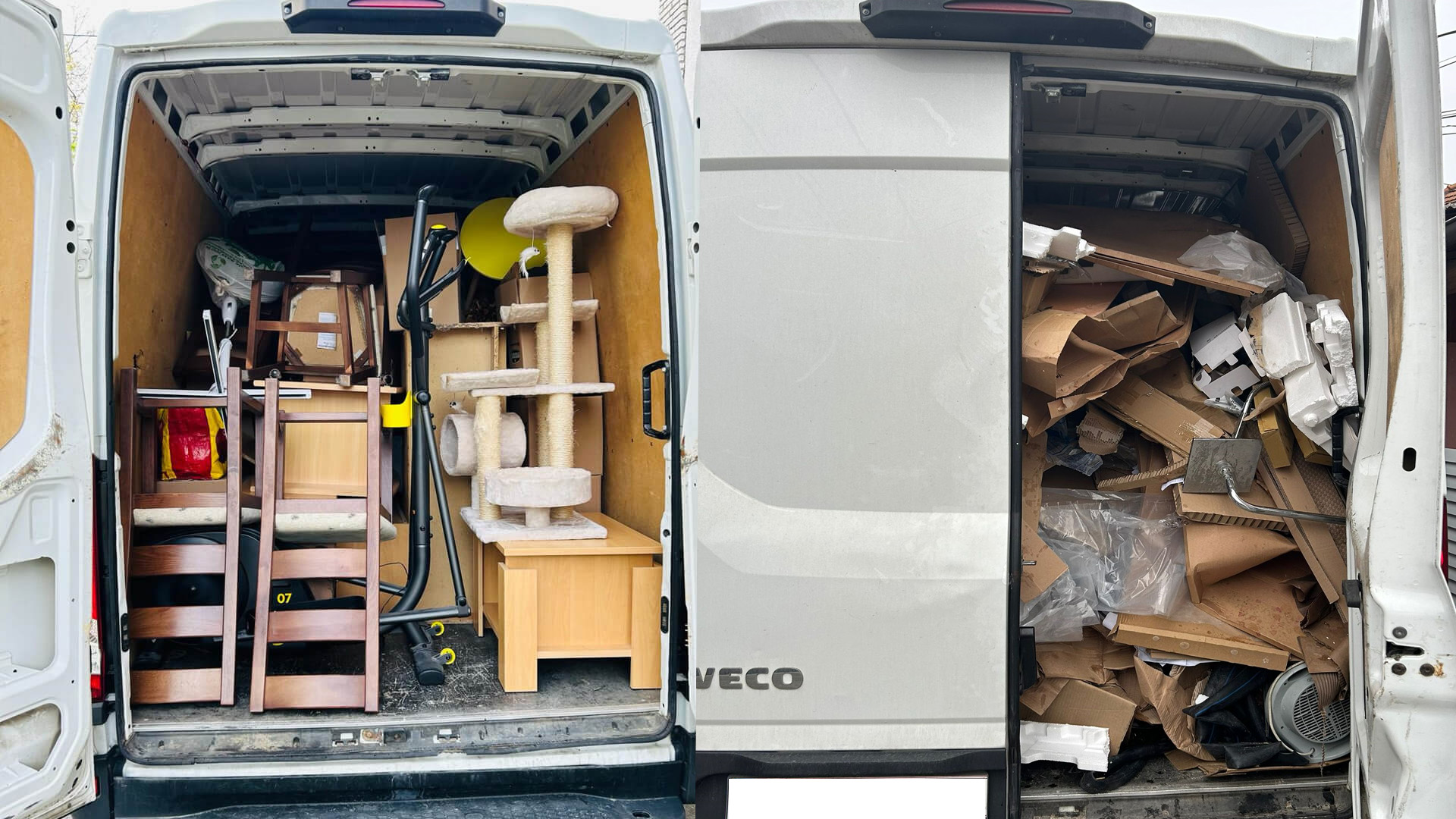 osoba priprema kutije za dostavu i radi popis inventara